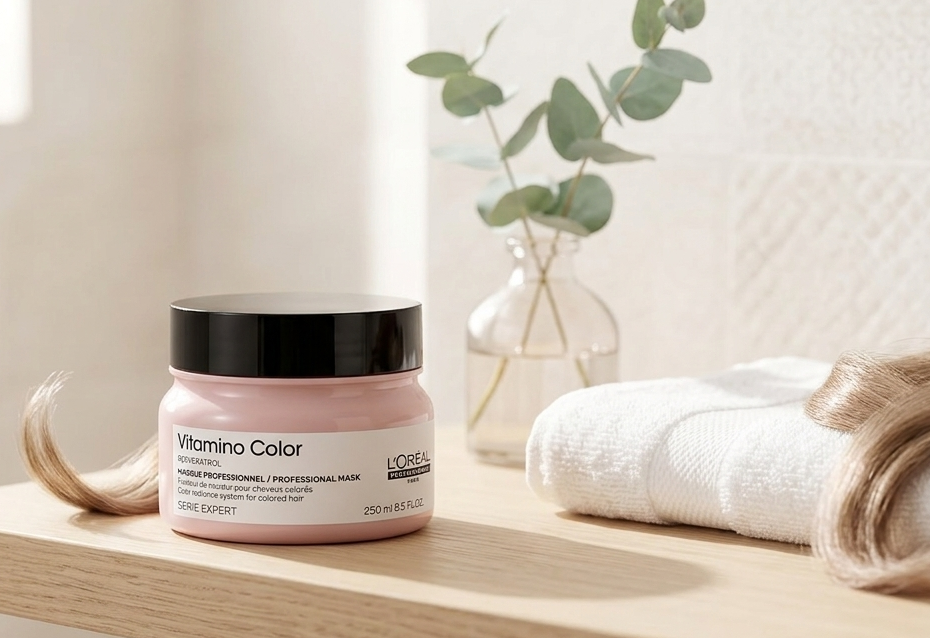 ロレアル ビタミノカラー ヘアマスクの口コミ！産後の色落ちに1分集中ケアが最高すぎた