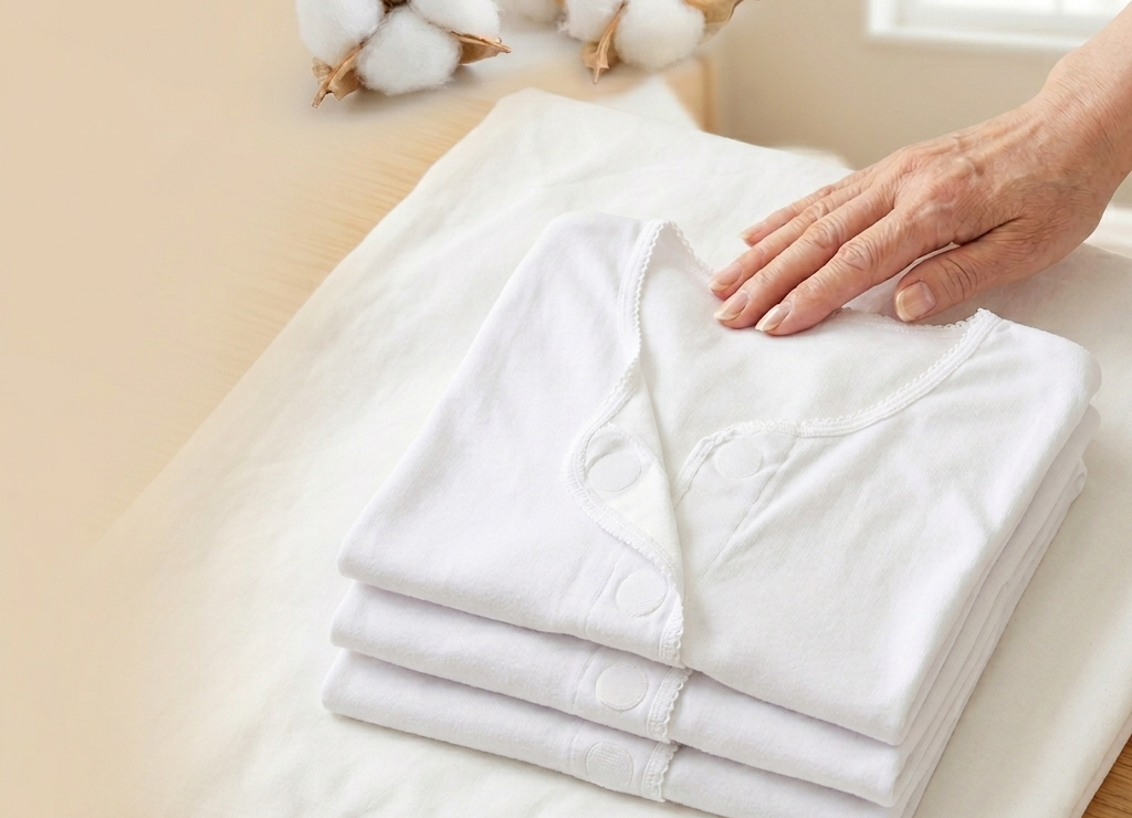 入院・介護に！しまむらで買える綿100％ワンタッチ半袖シャツの口コミレビュー