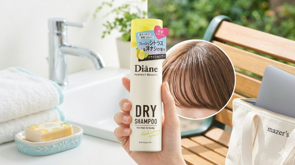 ダイアンドライシャンプー携帯用の口コミ！ベタつき髪がサラサラになる？ママの正直レビュー