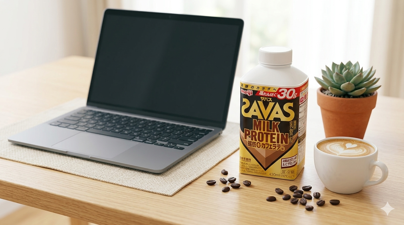 ザバスMILK PROTEINカフェラテ味（30g）の口コミ！忙しいママの栄養補給に最適？