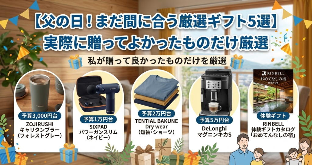 【父の日】まだ間に合う!今すぐAmazonで注文できる厳選ギフト5選